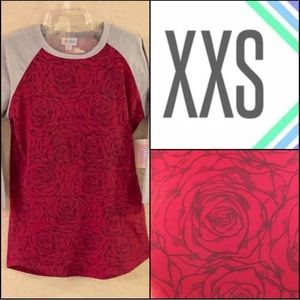 🌹NWT LulaRoe RANDY 🌹RED Valentine Ghost Roses🌹